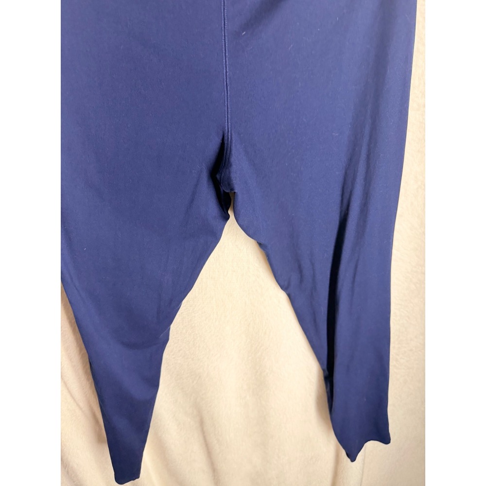 New Directions Studio Womens Navy Blue Elastic Waist Leggings Size L - Picture 7 of 8